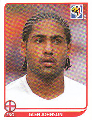 Glen Johnson England samolepka Panini World Cup 2010 #187